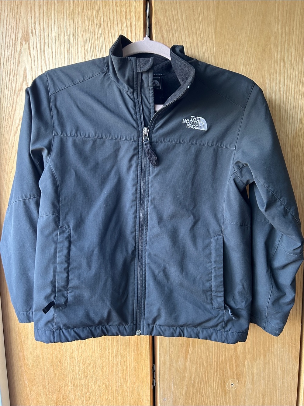 The North Face Kids' Jacket - Charcoal fleece lined